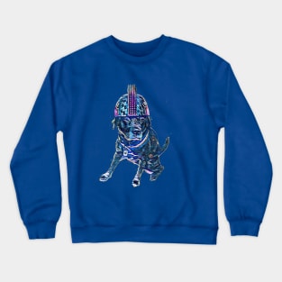 cartoon biker dog Crewneck Sweatshirt